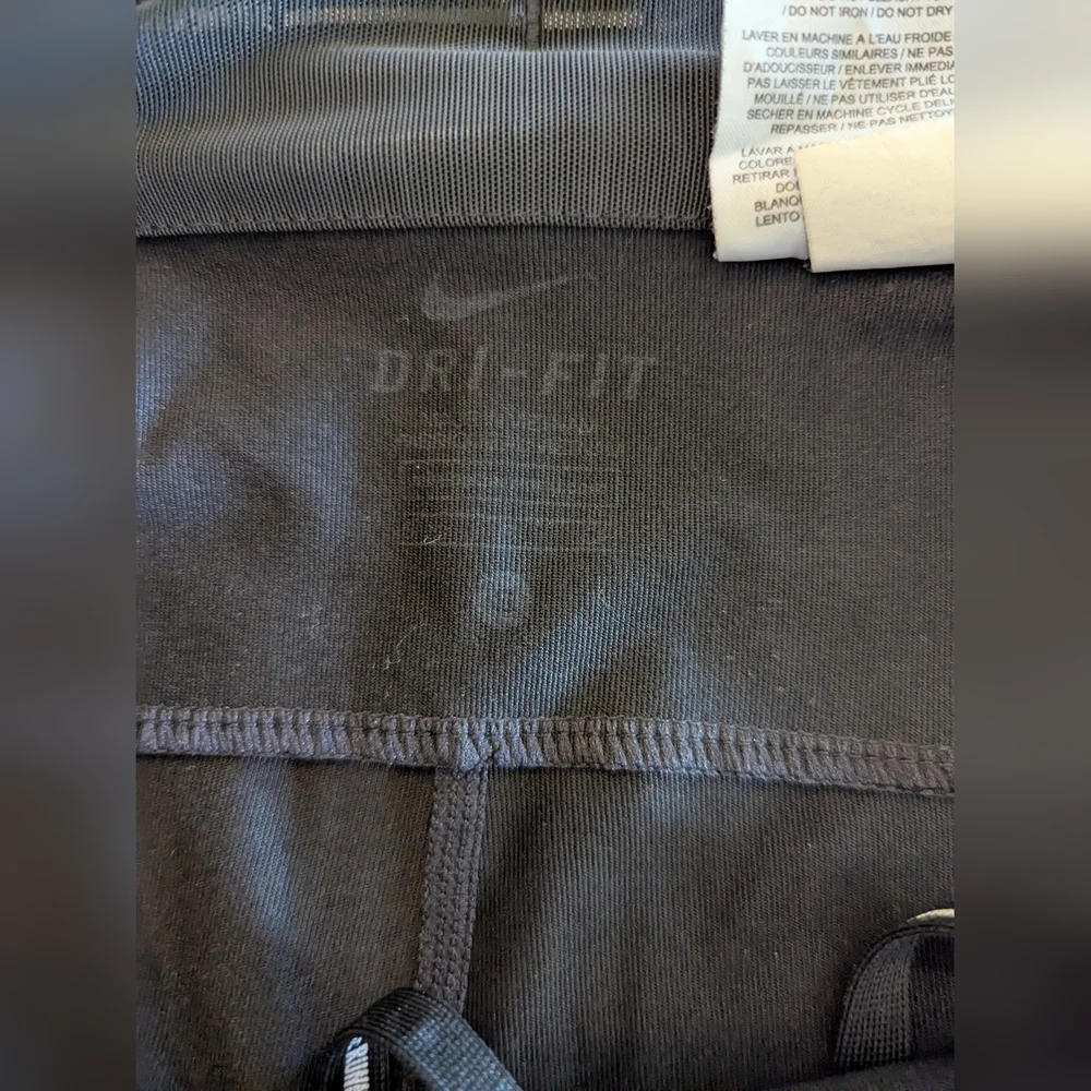 Nike Dri-fit Small Women Cropped Leggings Women's Black‎ With Drawstring